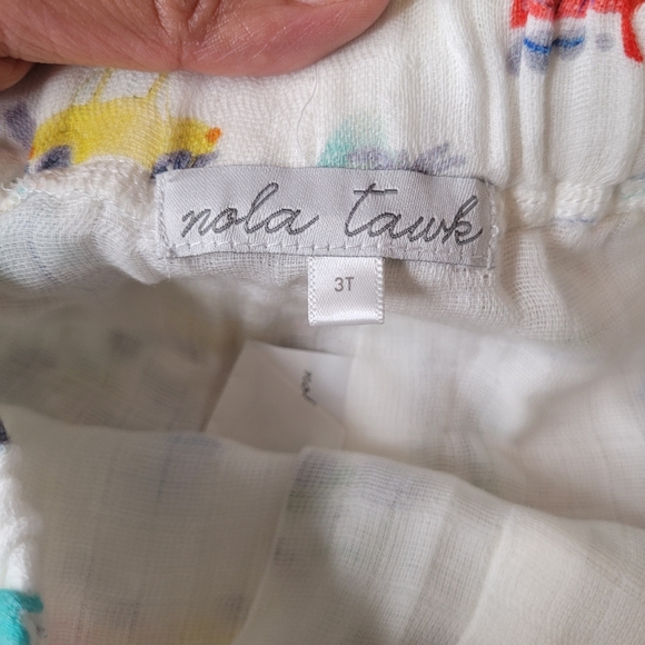 Nola Tawk Toodler Shorts 3T cars Boats white elastic waist - Picture 3 of 6